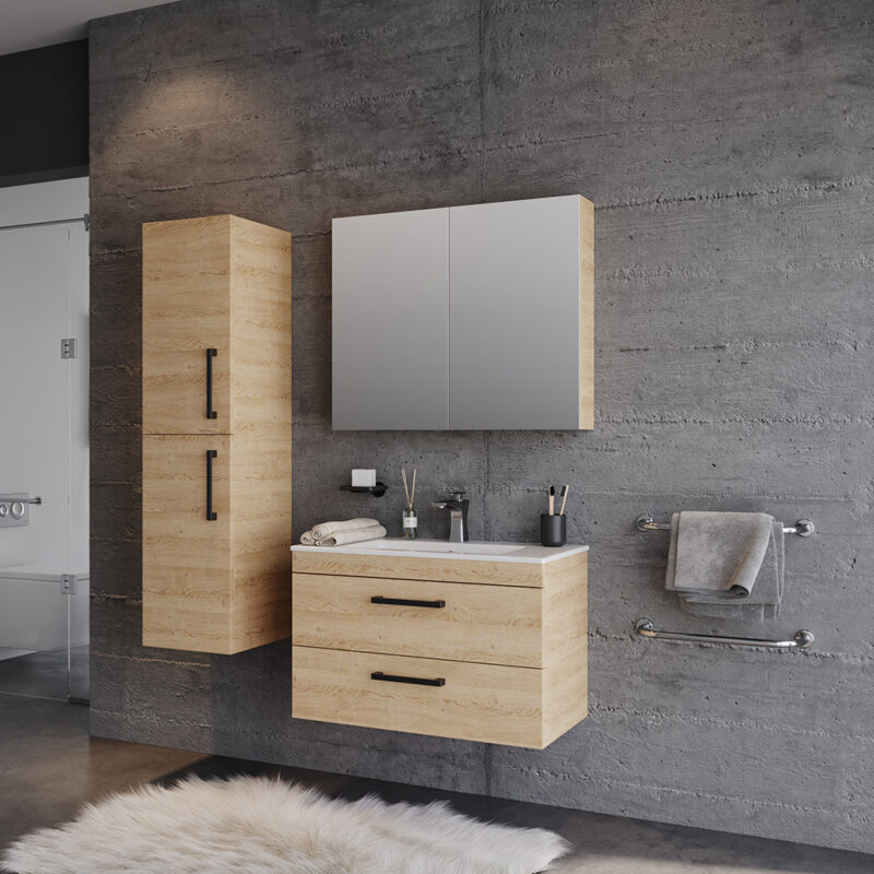 Σετ Έπιπλο Μπάνιου SANTA χρ. Beige MDF 18mm 80 9SSAN080BEM