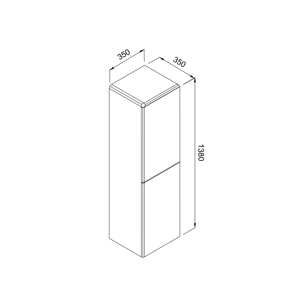 Στήλη BELLA MDF 18mm Λάκα 35 3CB EL035 κρεμαστή - Image 3