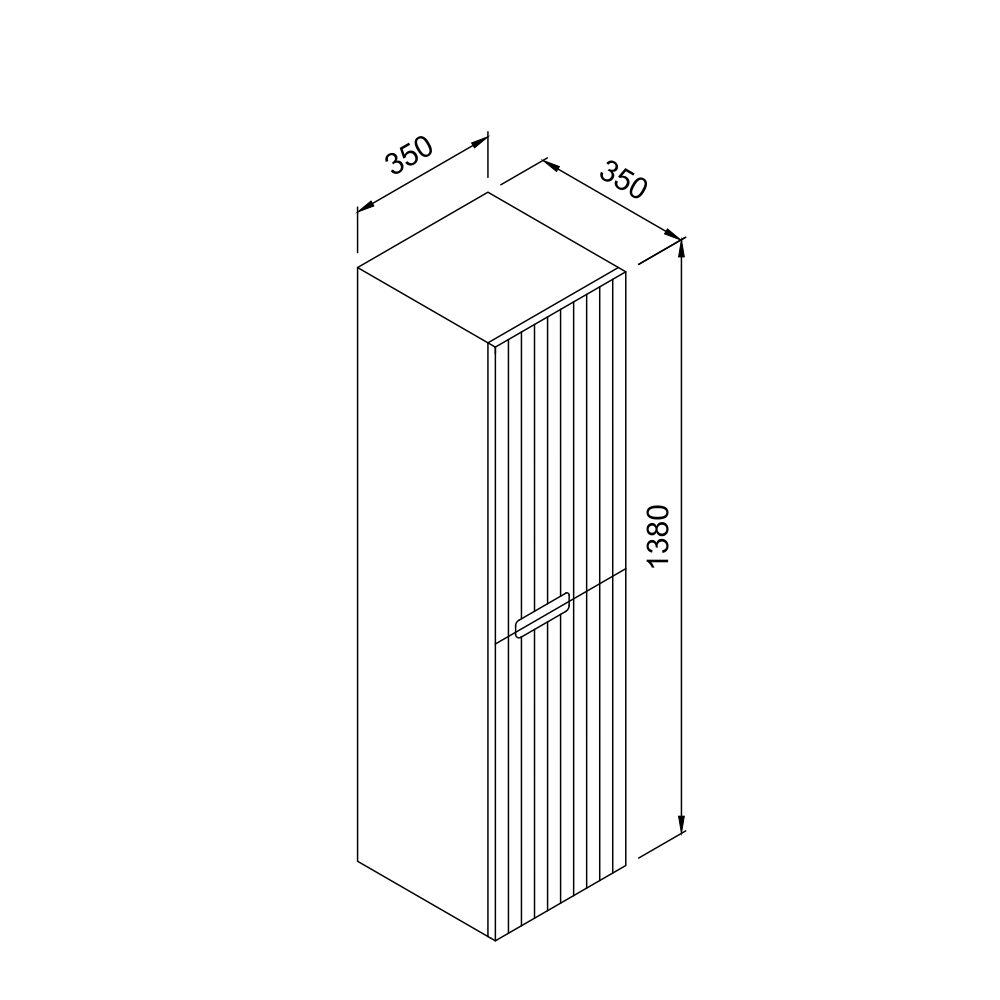 Στήλη ENZA MDF 18mm Λάκα 35 3CENZ035 κρεμαστή - Image 4