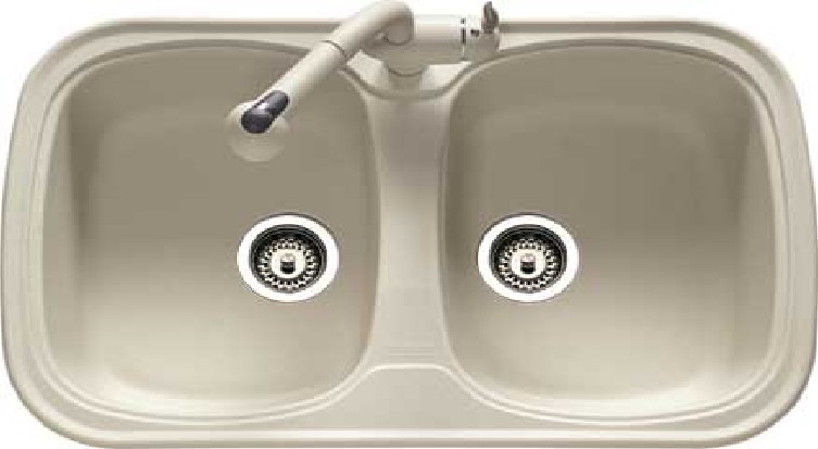 ΝΕΡΟΧΥΤΗΣ ΓΡΑΝΙΤΕΝΙΟΣ SB 82Χ50  ΓΙΑ ΕΡΜΑΡΙΟ 80ΕΚ. CARRON WHITE GR