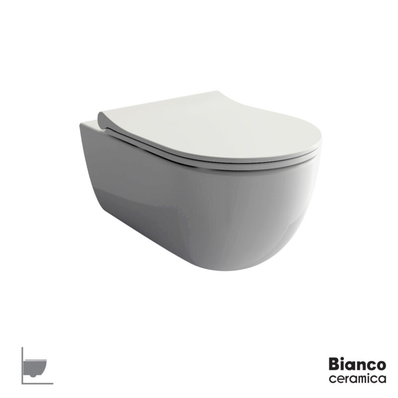 ΚΟΜΠΛΕ ΚΡΕΜ.ΛΕΚ.NORA/54,5+ΚΑΛ.MS34SC BIANCO CERAMICA WHITE