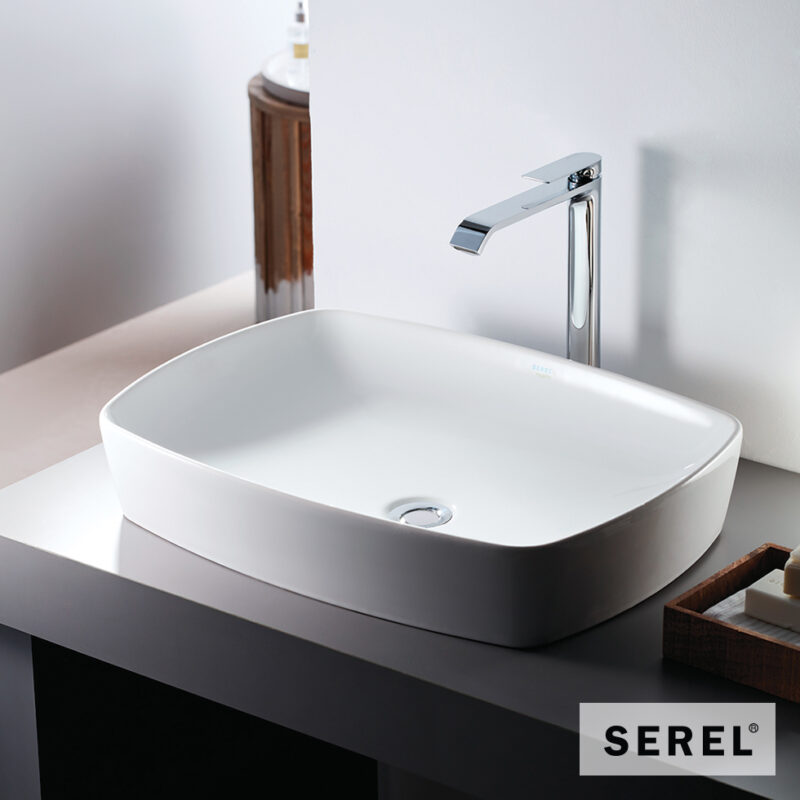 Νιπτήρας Πορσελάνης 60x44 SEREL White