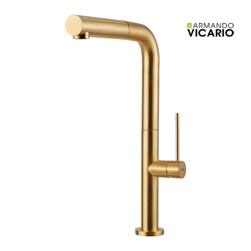 Μπαταρία Νεροχύτη Κουζίνας Tozo Brushed Gold