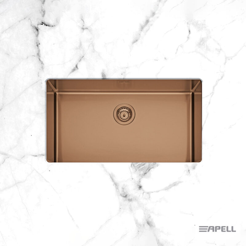 Νεροχύτης Κουζίνας Ανοξείδωτος Υποκαθήμενος Metamorfosi 75x44 PVD Copper apell