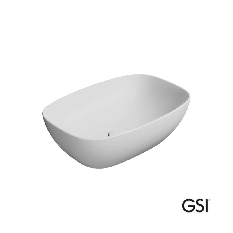 Νιπτήρας Πορσελάνης Nubes 50x35 GSI White Matt