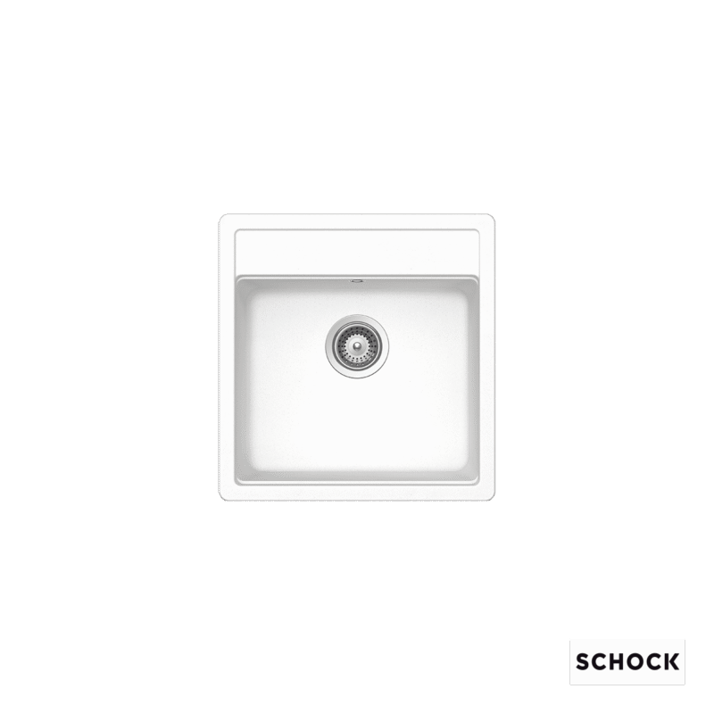 Νεροχύτης Κουζίνας Γρανίτη Manhattan 49x51 Schock Cristalite Super White Granite