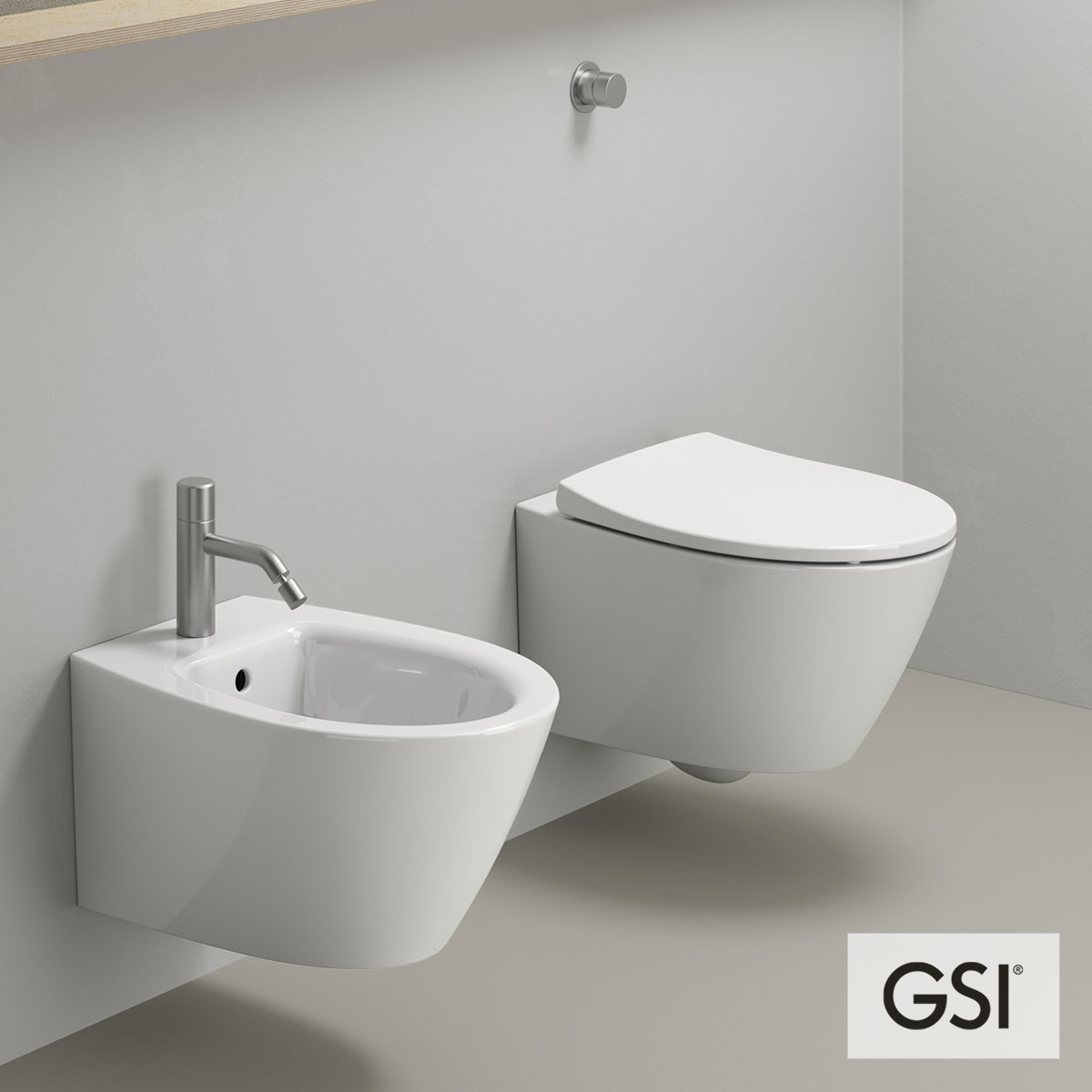 Λεκάνη Κρεμαστή Modo/52 Swirlflush με κάλυμμα Slim Soft Close MS98C, GSI White - Image 2