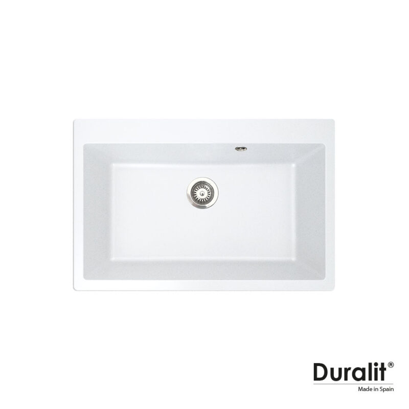 Νεροχύτης Κουζίνας Συνθετικός 76x50 Duralit White