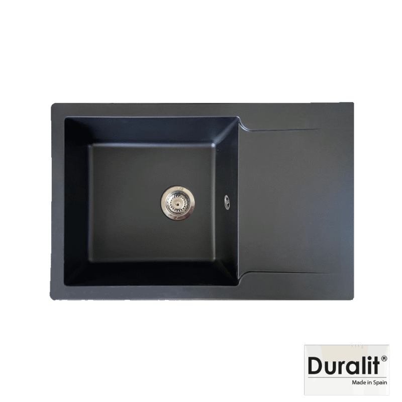 Νεροχύτης Κουζίνας Συνθετικός 79x50 Duralit Graphite