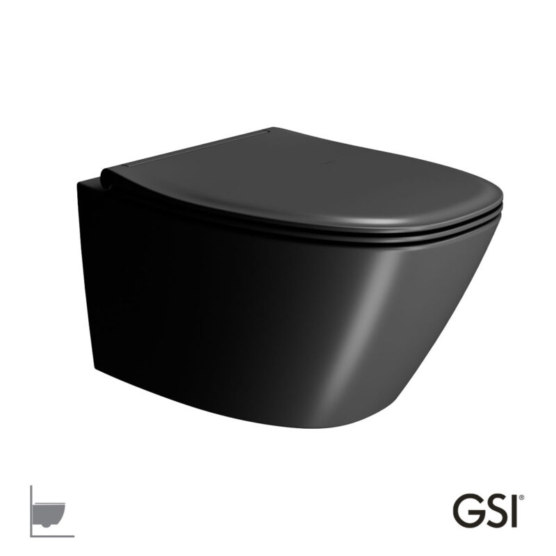 Λεκάνη Κρεμαστή MODO+/54 Swirlflush με κάλυμμα Slim Soft Close MS84C, GSI Ardesia
