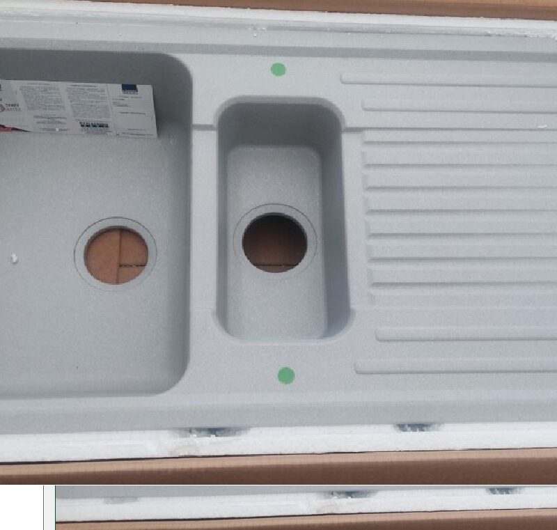 ΝΕΡΟΧΥΤΗΣ ΓΡΑΝΙΤΕΝΙΟΣ 150 SILVER 97X51 ΓΙΑ ΕΡΜΑΡΙΟ 60ΕΚ. - CARRON