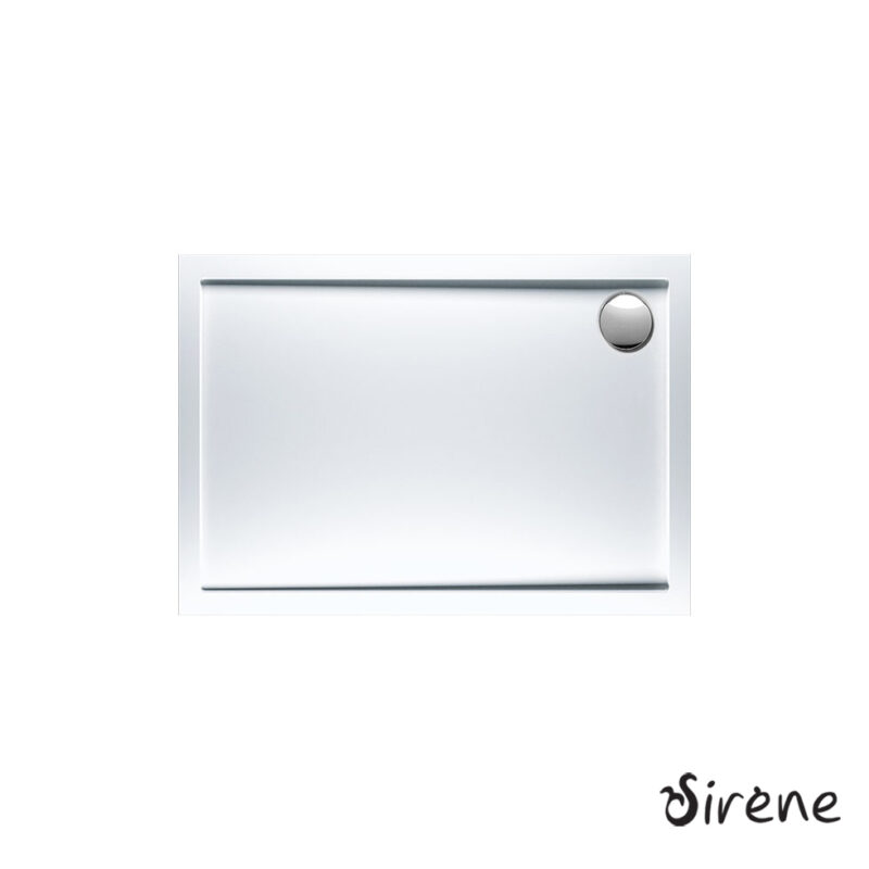 Ντουζιέρα Ακρυλική Παραλληλόγραμμη 110x80 extra-flat Φ90 Sirene White
