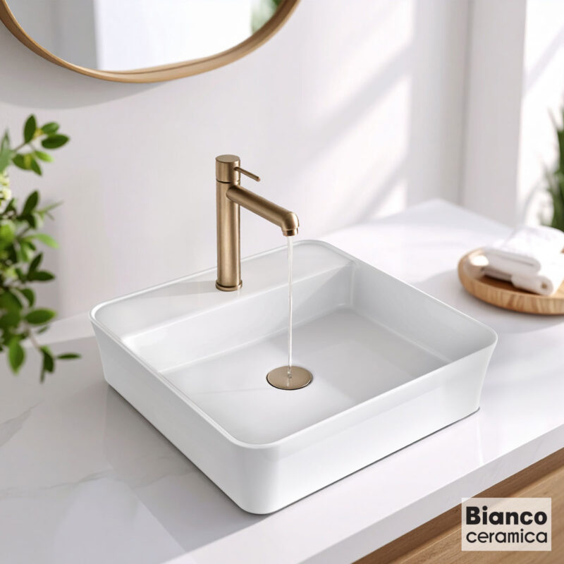 ΝΙΠΤΗΡΑΣ RONA 45x45 BIANCO CERAMICA WHITE