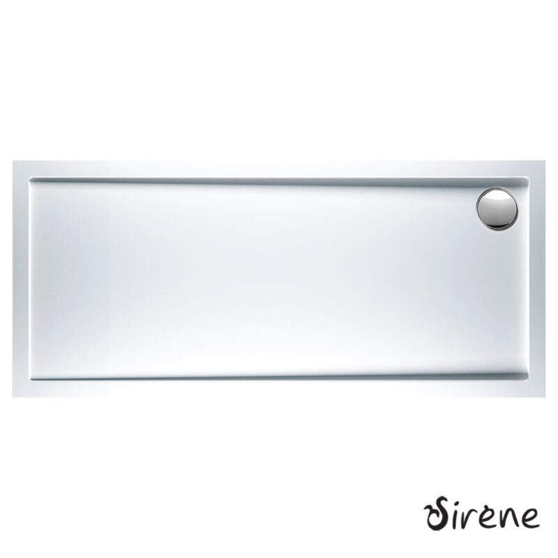 Ντουζιέρα Ακρυλική Παραλληλόγραμμη 160x80 extra-flat Φ90 Sirene White
