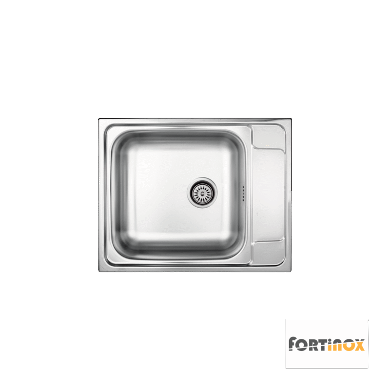 Νεροχύτης Κουζίνας Ανοξείδωτος Valley 63x50 Fortinox Inox Λείο