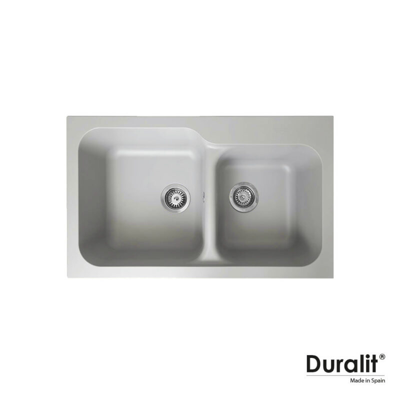 Νεροχύτης Κουζίνας Συνθετικός 83x50 Duralit Platinum