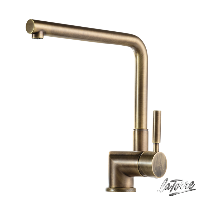 Μπαταρία Νεροχύτη Κουζίνας Παραθύρου, Τech La Torre Antique Brass