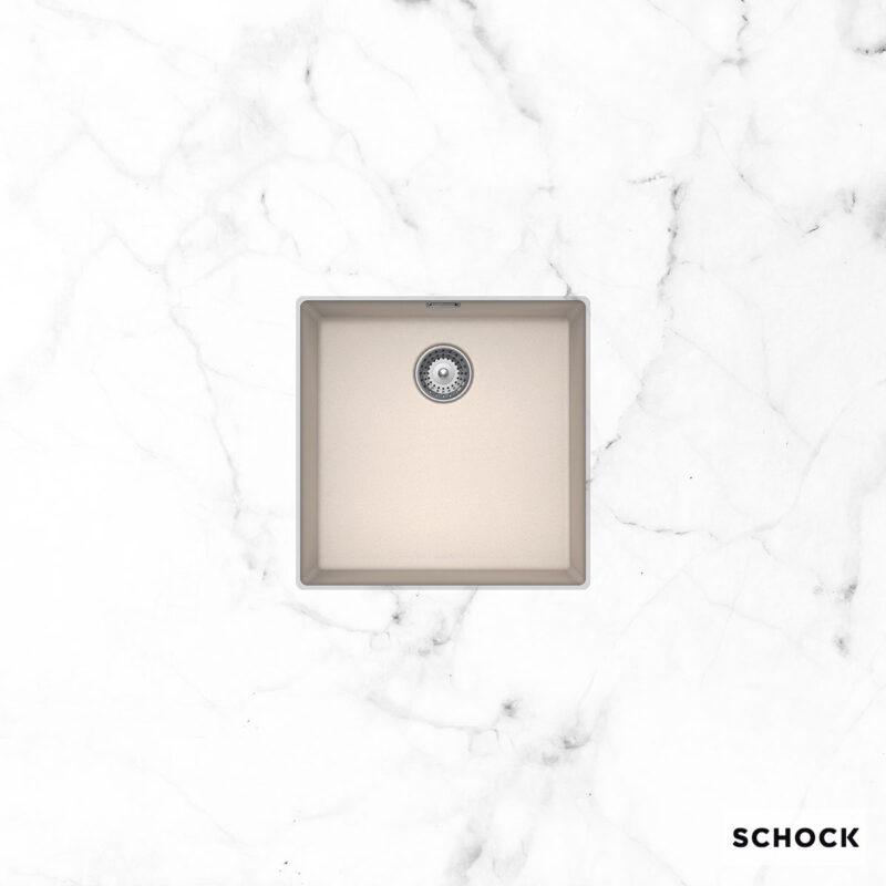 Νεροχύτης Κουζίνας Γρανίτη Manhattan Υποκαθήμενος 45,6x45,6 Schock Cristalite Everest Granite