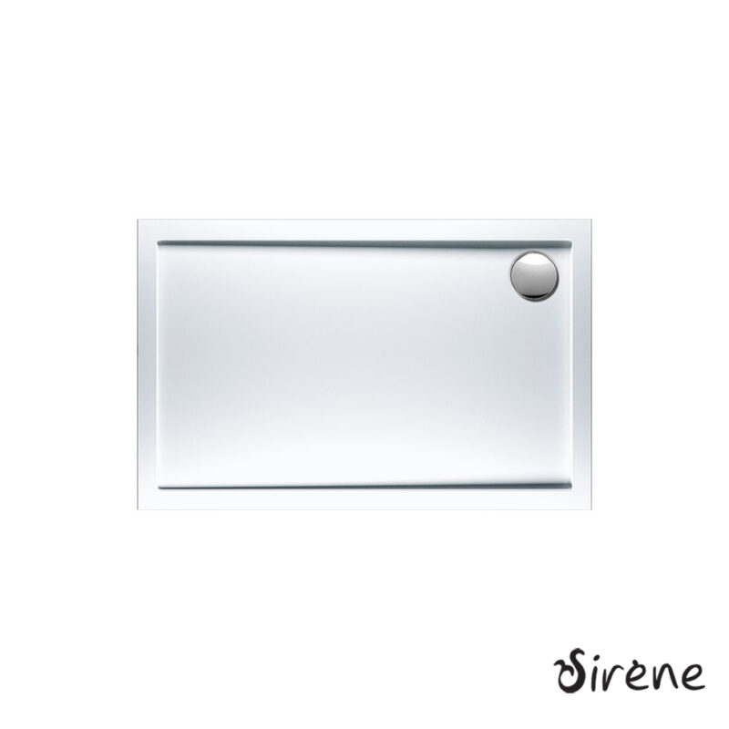 Ντουζιέρα Ακρυλική Παραλληλόγραμμη 120x70 extra-flat Φ90 Sirene White