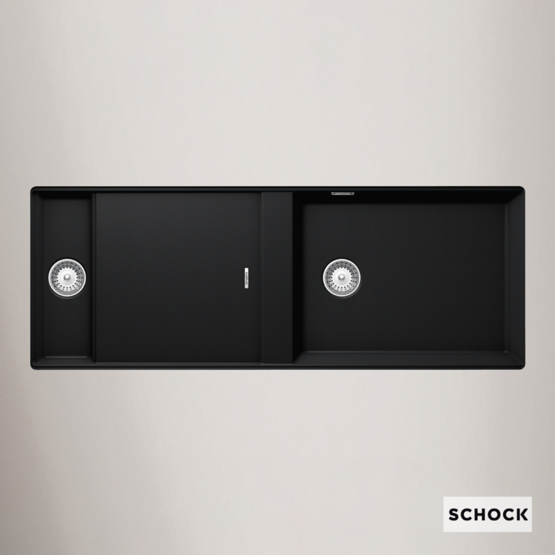 Νεροχύτης Κουζίνας Γρανίτη Prepstation Υποκαθήμενος 114x46 Schock Cristadur Puro Granite