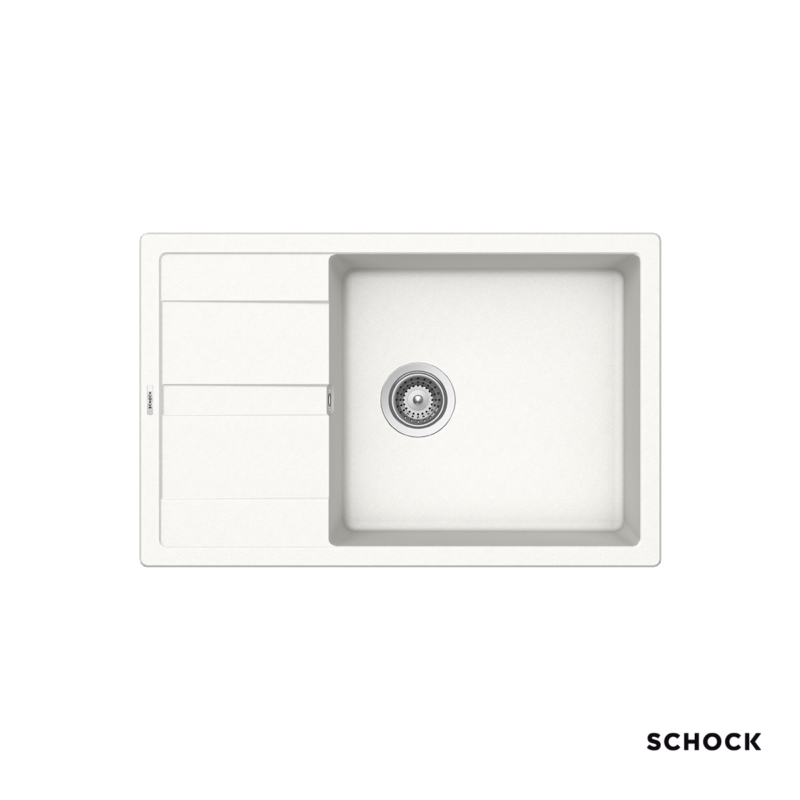 Νεροχύτης Κουζίνας Γρανίτη Manhattan 78x50 Schock Cristalite SuperWhite Granite