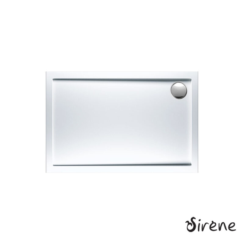 Ντουζιέρα Ακρυλική Παραλληλόγραμμη 120x90 extra-flat Φ90 Sirene White