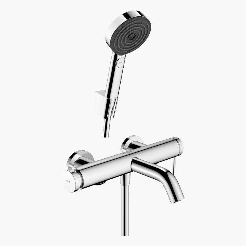 Tecturis S Ecosmart Chrome Σετ Μπαταρίας Λουτρού