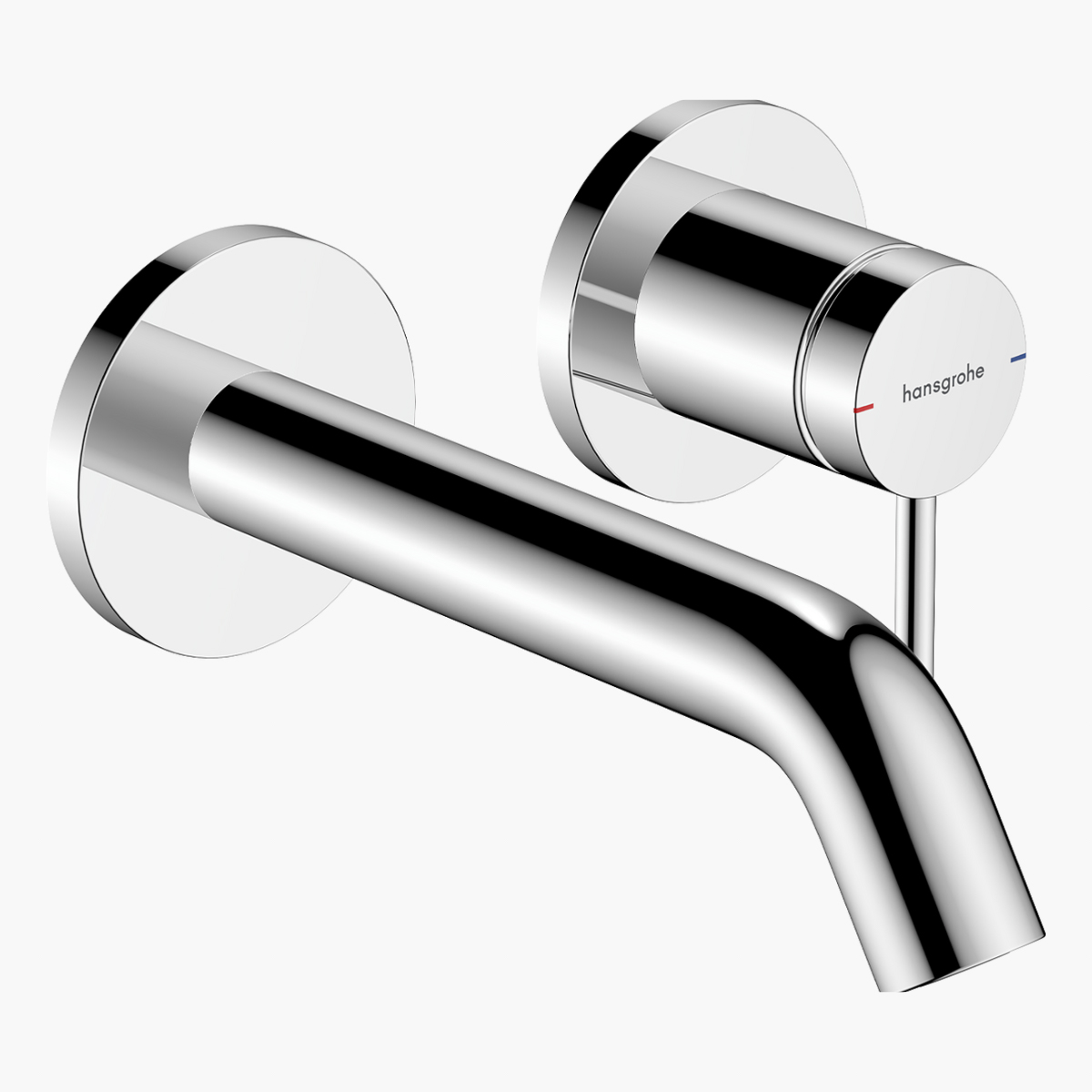 Tecturis S 165 Ecosmart Plus Chrome Μπαταρία Νιπτήρα εντοιχισμού με βαλβίδα ελεύθερης ροής