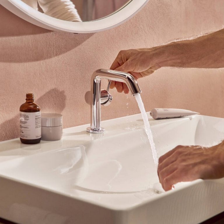 Tecturis S Fine 110 Ecosmart Plus Chrome Μπαταρία Νιπτήρα επικαθήμενη - Image 3