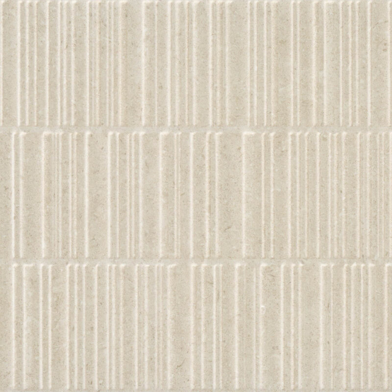 Leiria Lines Almond Satine Πλακάκι Ρεκτιφιαρισμένο 33.3x90cm 10.5mm