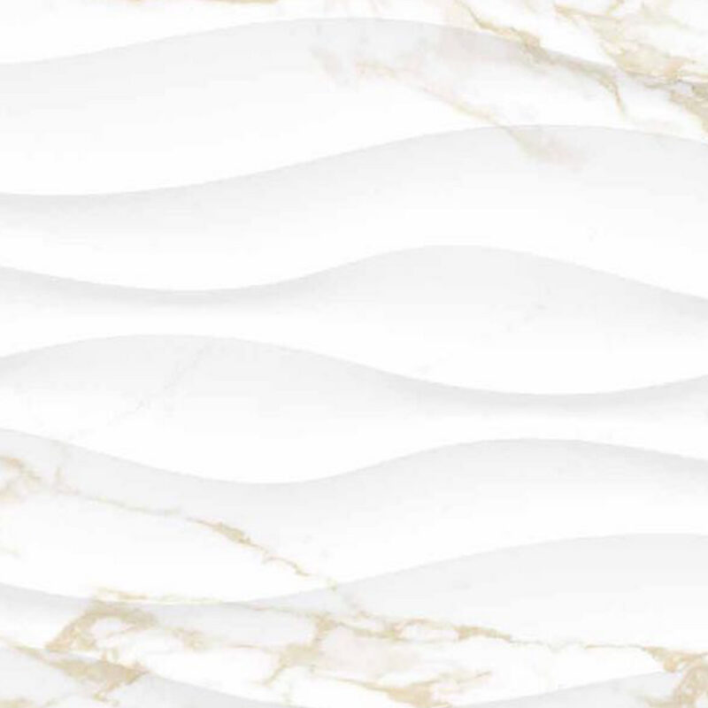 Queen Olga Beige Wave Glossy Πλακάκι Ρεκτιφιαρισμένο 30x60cm 8.5mm