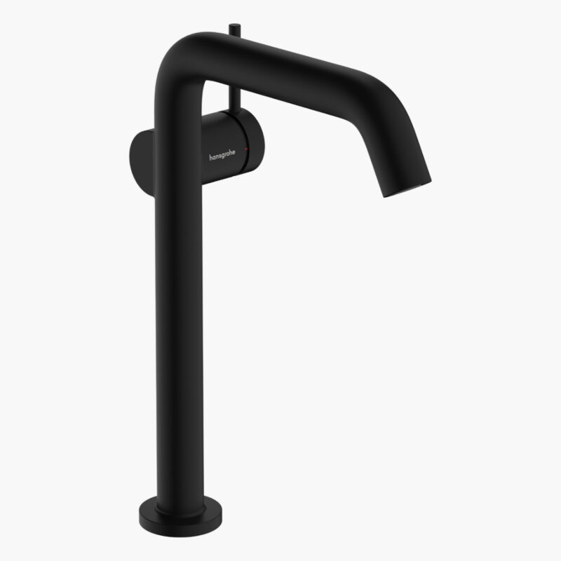 Tecturis S Fine 240 Ecosmart Plus Black Matt Μπαταρία Νιπτήρα υψηλή επικαθήμενη
