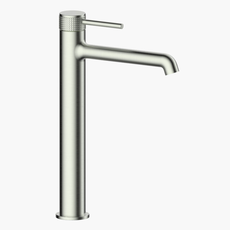 Amelia Nickel Brushed PVD Μπαταρία Νιπτήρα υψηλή επικαθήμενη με click-clack βαλβίδα